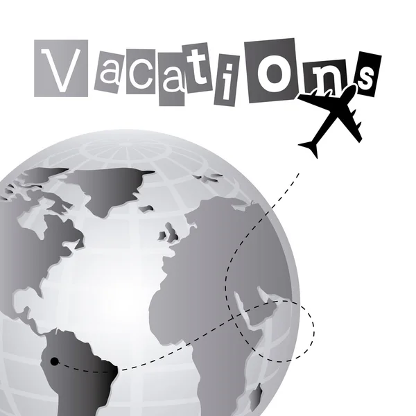 Vacaciones de viaje — Vector de stock