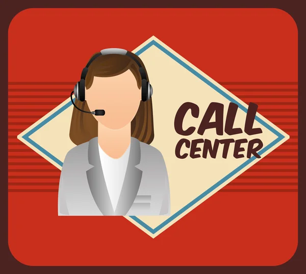 Call center — Stock Vector