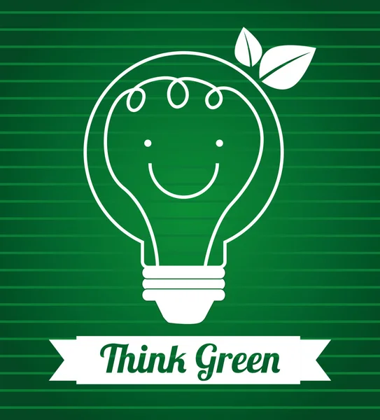 Denk groen — Stockvector