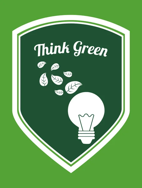 Think green — Stock Vector