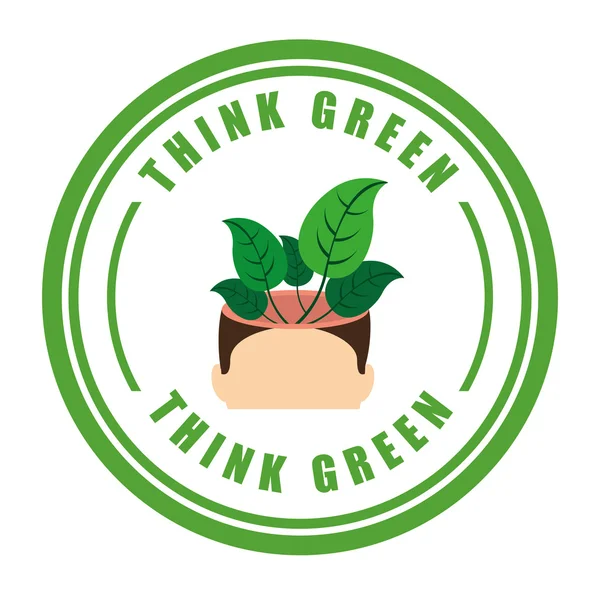 Think green — Stock Vector