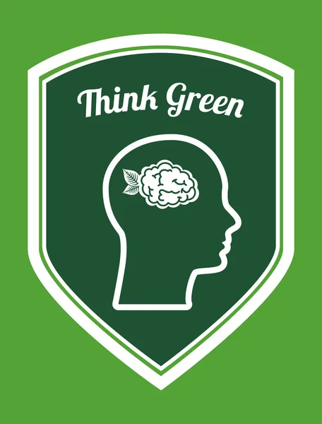 Think green — Stock Vector