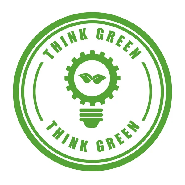 Think green — Stock Vector