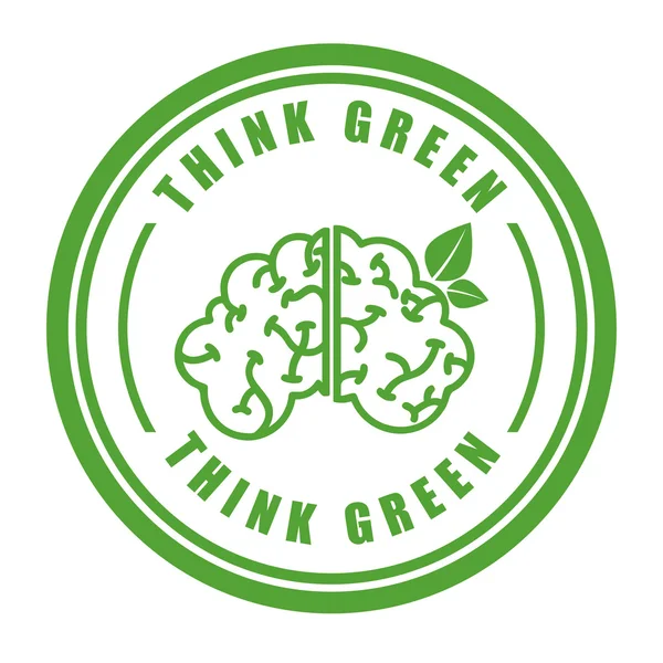 Think green — Stock Vector