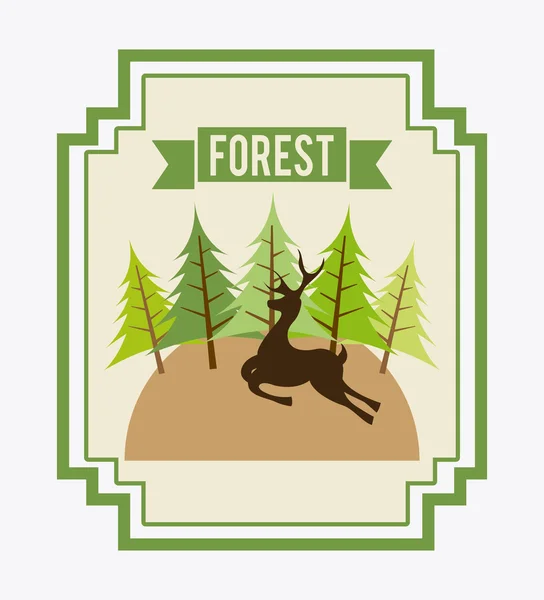 Concept forestier — Image vectorielle