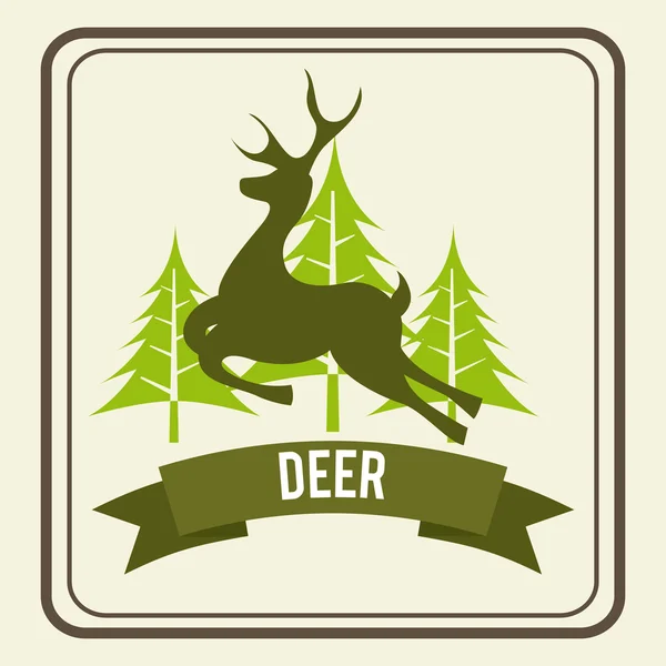 Deer zone — Stock Vector