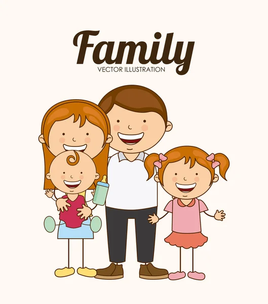 Amour de famille — Image vectorielle