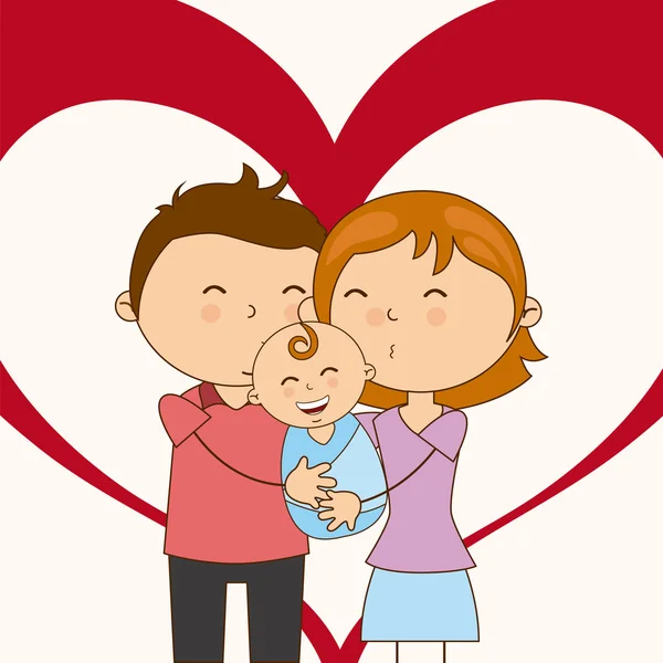 Семейная любовь — стоковый вектор