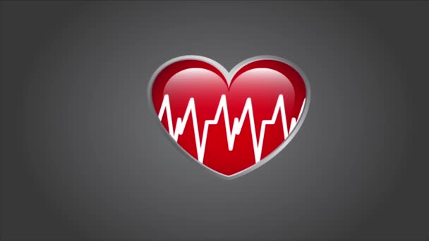 Heartbeat Animazione video — Video Stock