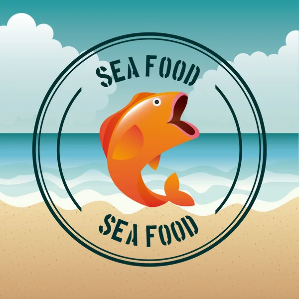 Морская еда — стоковый вектор