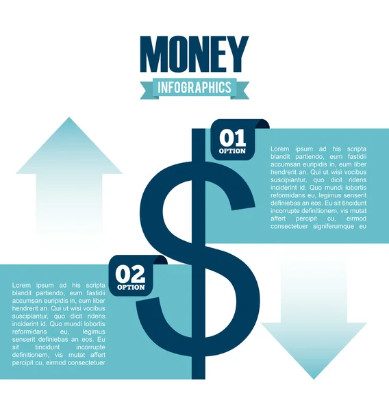 Money infographics — Stock Vector
