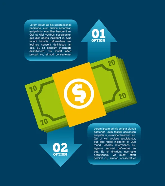 Money infographics — Stock Vector
