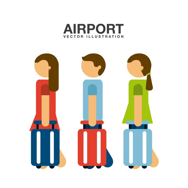 Terminal del aeropuerto — Vector de stock