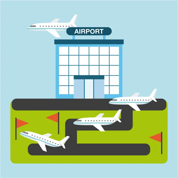 Terminal del aeropuerto — Vector de stock