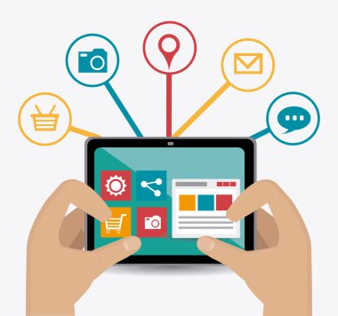 Teknoloji tasarım, vektör çizim.