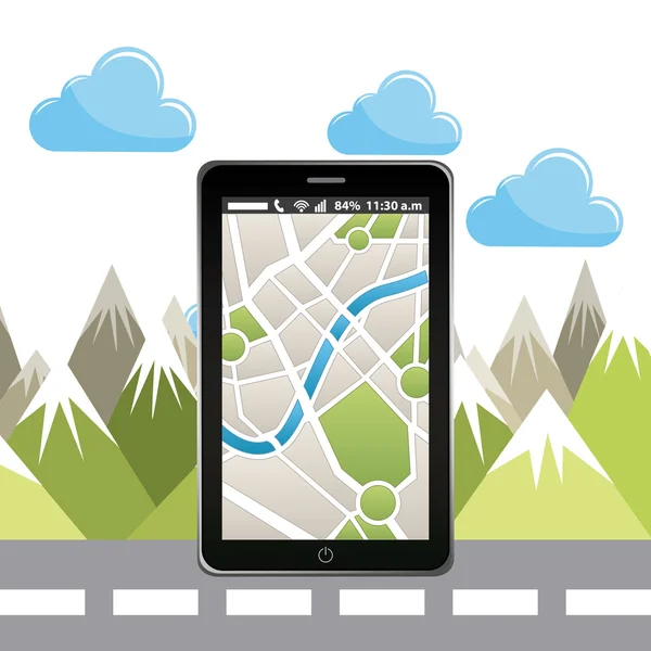 GPS app — Διανυσματικό Αρχείο