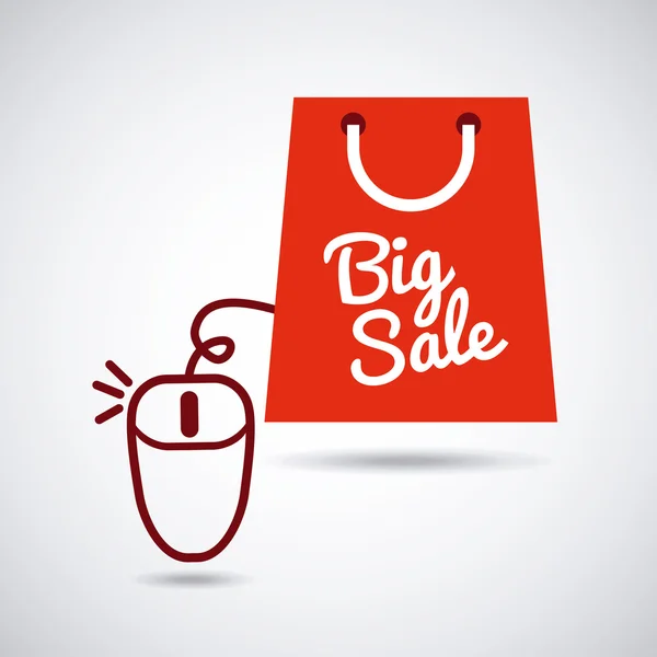 Shopping en ligne — Image vectorielle