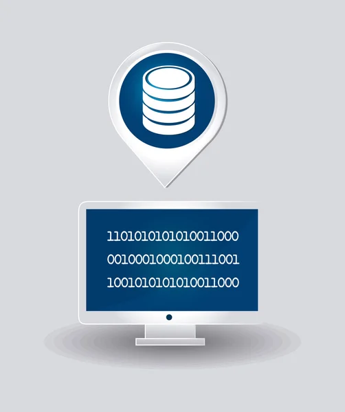 Diseño de base de datos, ilustración vectorial . — Vector de stock