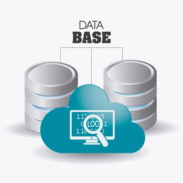 Databaseutforming, vektorillustrasjon . – stockvektor