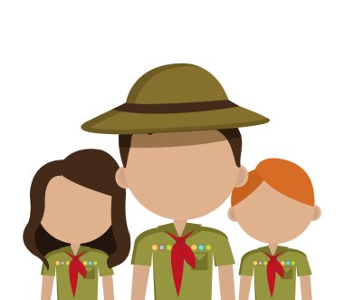 Kamp tasarım, vektör çizim.