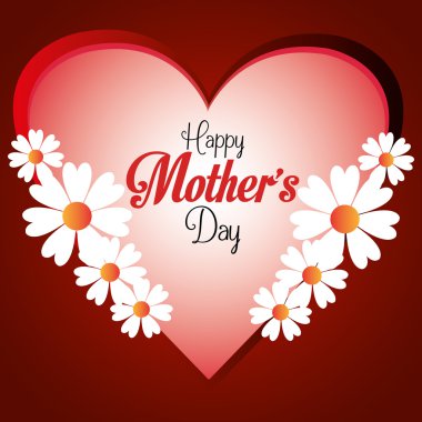 Anneler günü kartı tasarım, vektör çizim.