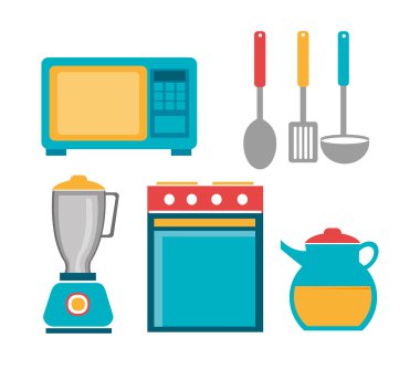 Mutfak tasarımı, vektör çizim.