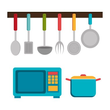 Mutfak tasarımı, vektör çizim.