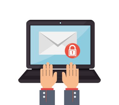 E-posta pazarlama tasarım, vektör çizim.