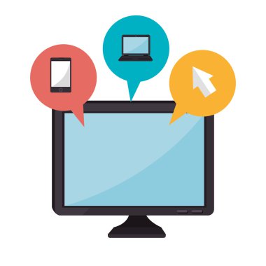 E-posta pazarlama tasarım, vektör çizim.