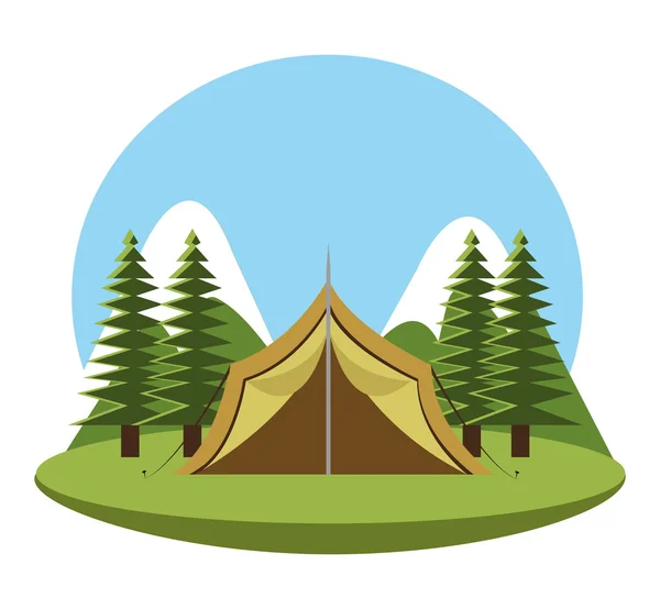 Camping ontwerp, vectorillustratie. — Stockvector