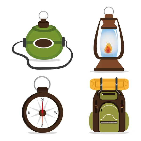 Diseño de camping, ilustración vectorial . — Vector de stock