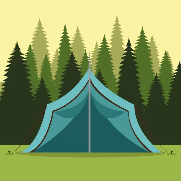 Diseño de camping, ilustración vectorial . — Vector de stock