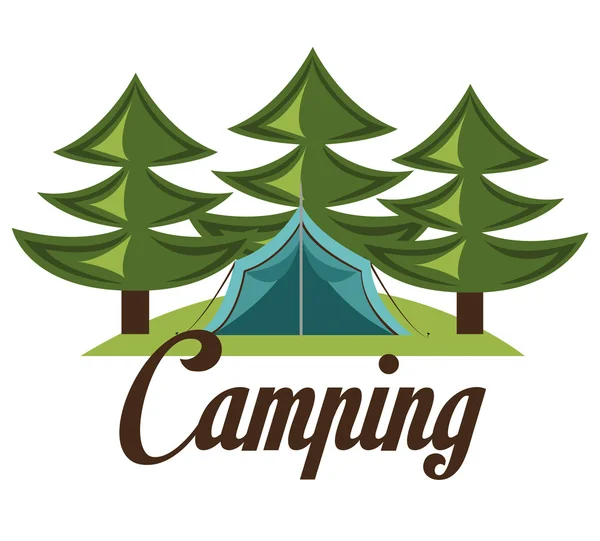 Diseño de camping, ilustración vectorial . — Archivo Imágenes Vectoriales