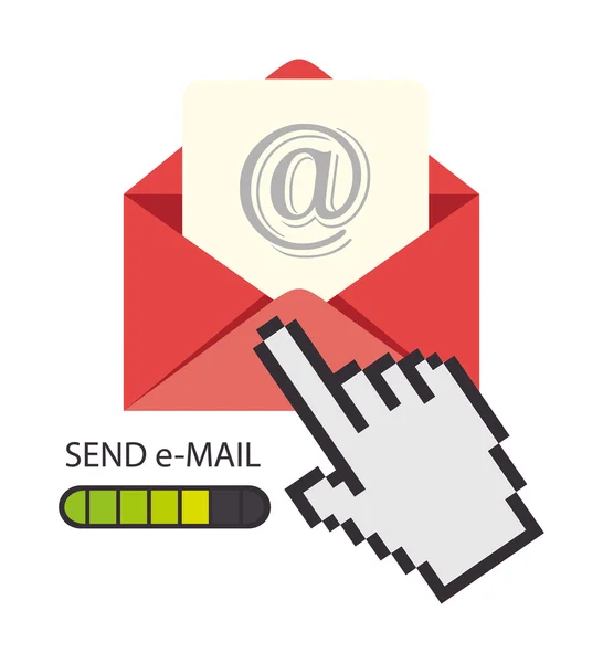 Email marketing design, illustration vectorielle . — Image vectorielle