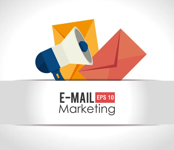 E-mail marketingu projektu, ilustracji wektorowych. — Wektor stockowy