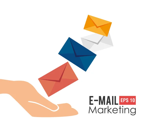 Email marketing design, illustration vectorielle . — Image vectorielle