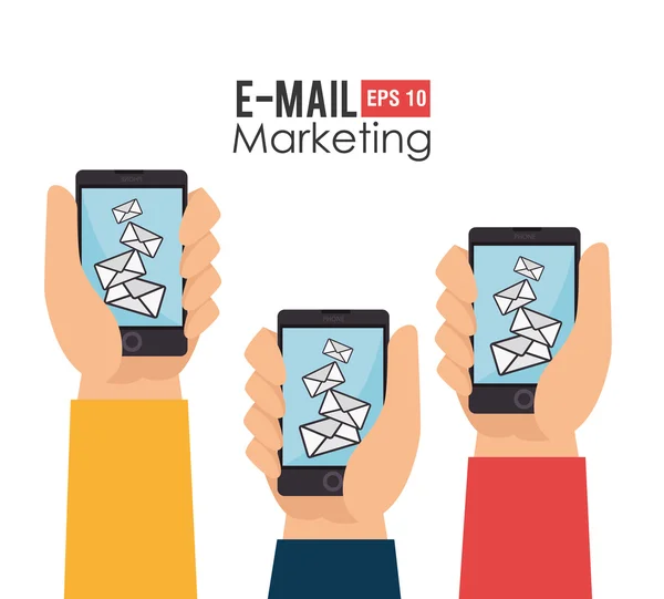 Design de e-mail marketing, ilustração vetorial . — Vetor de Stock