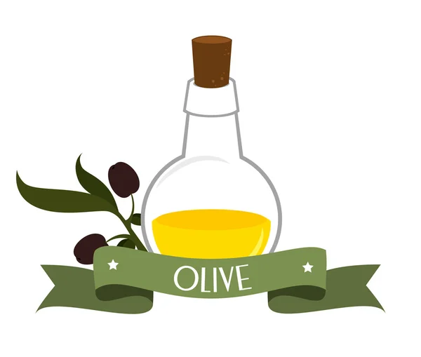 Дизайн оливкового масла, векторная иллюстрация . — стоковый вектор