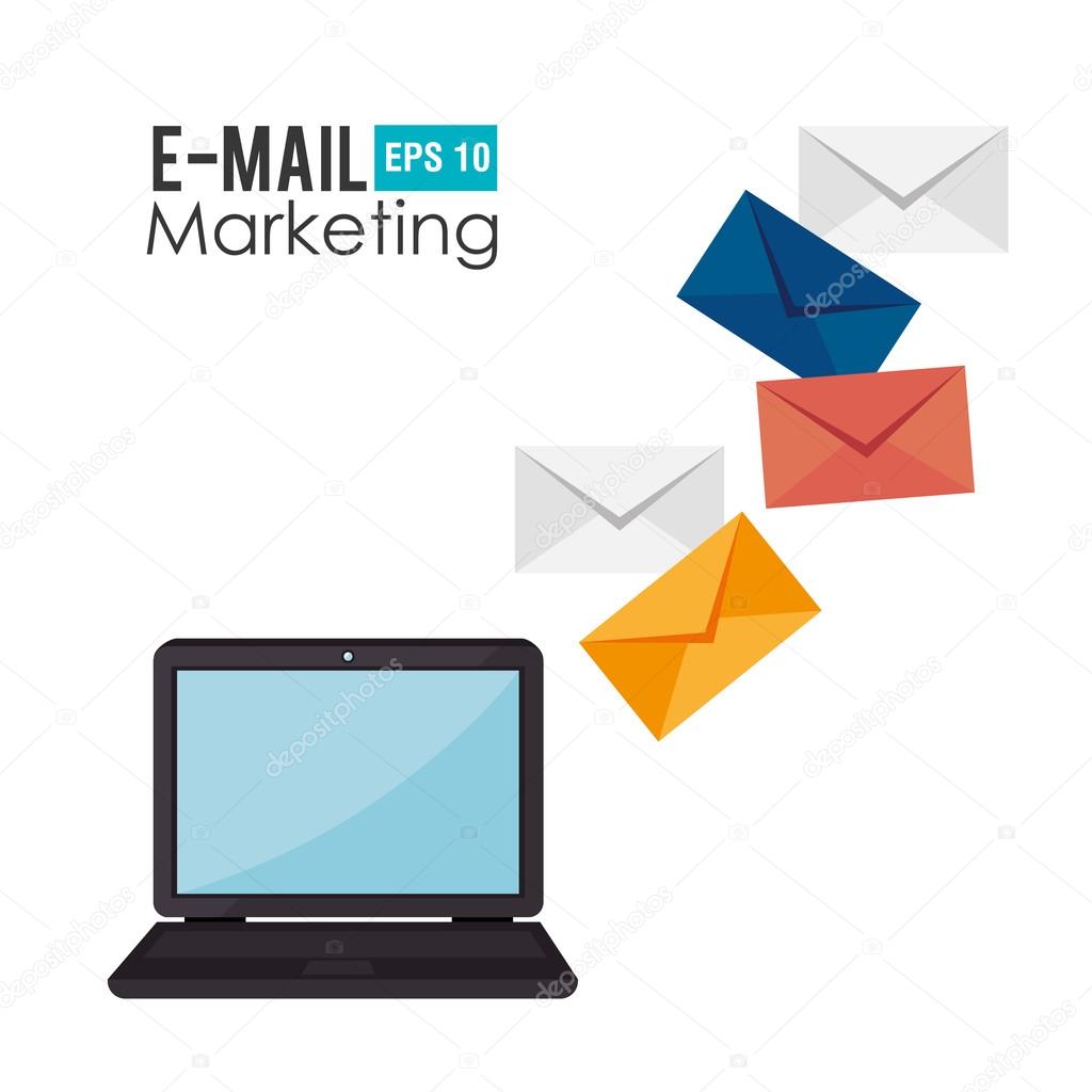 Email marketing design, vector illustration.