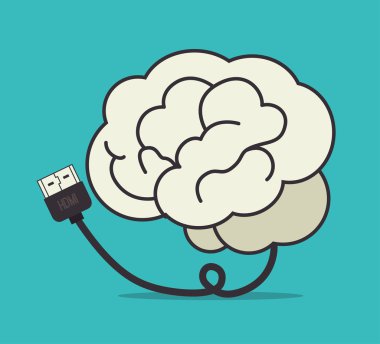 USB tasarımı, vektör çizim.