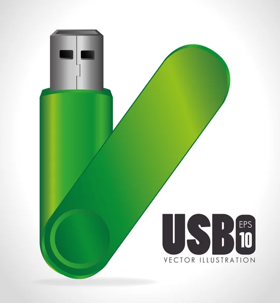 Diseño USB, ilustración vectorial . — Archivo Imágenes Vectoriales