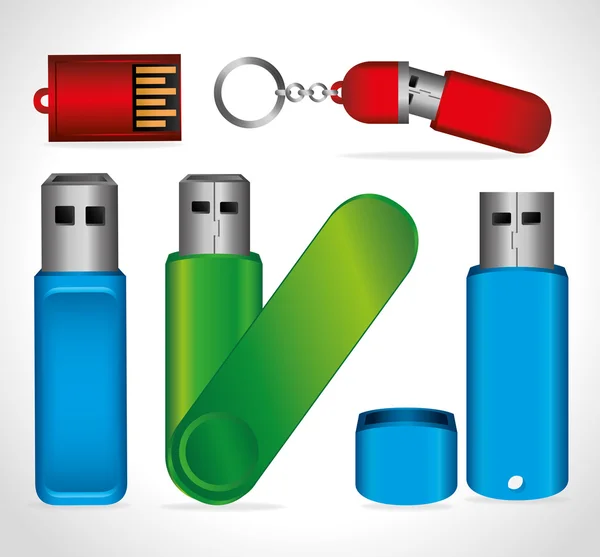 USB design, vector illustration. — Stock Vector