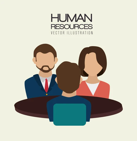 Recursos humanos, ilustración vectorial . — Vector de stock