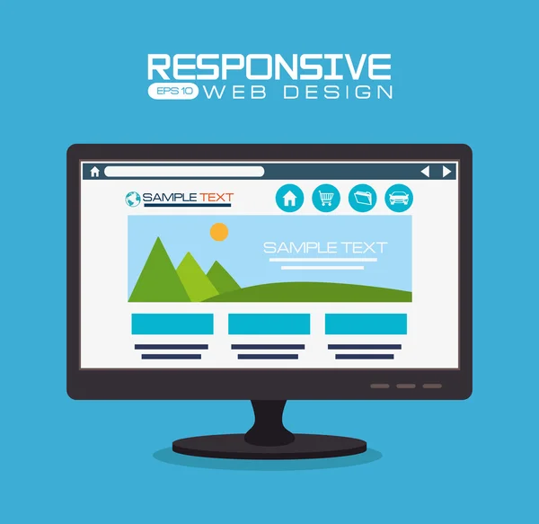 Responsive web design, vector illustration. — Stock Vector