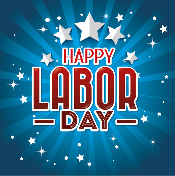 Labor day card design, vector illustration.