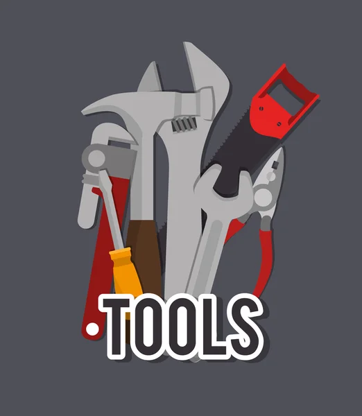 Tools design, vector illustration. — ストックベクタ