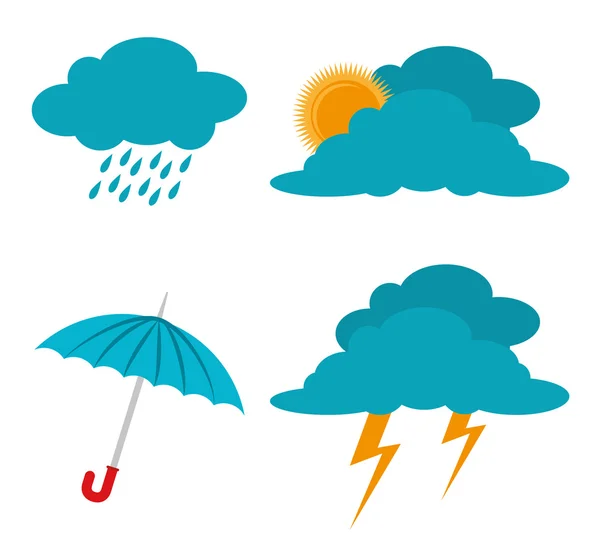 Conception météorologique, illustration vectorielle . — Image vectorielle