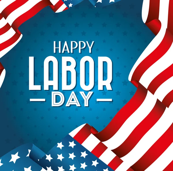 Labor day kortdesign, vektor illustration. — Stock vektor