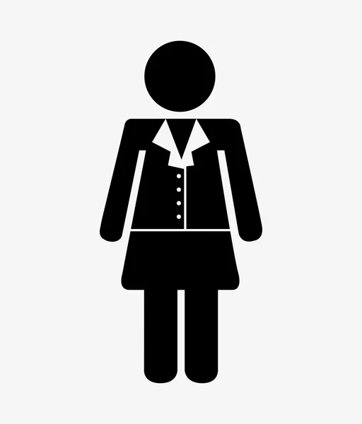 Icono de mujer de negocios — Vector de stock