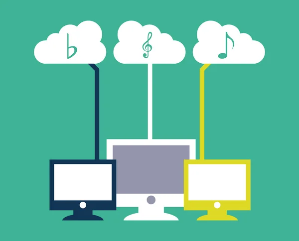 Music cloud — Stock Vector